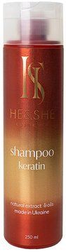 Шампунь с кератином He&She Cosmetics, 250 мл  0633 фото