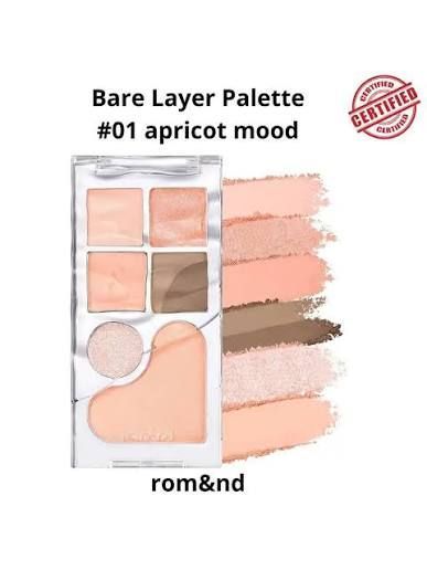 rom&nd BARE LAYER PALETTE &ndash; палетка для очей та обличчя 01 APRICOT MOOD 1045 фото