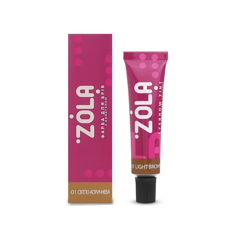 ZOLA Фарба для брів 01 Light brown (Світло-коричнева, 15 мл) 0013 фото