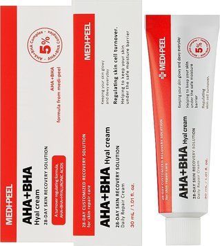 Крем-пілінг для обличчя відновлювальний з кислотами MEDI-PEEL AHA BHA 28 Days Hyal Cream 0809 фото