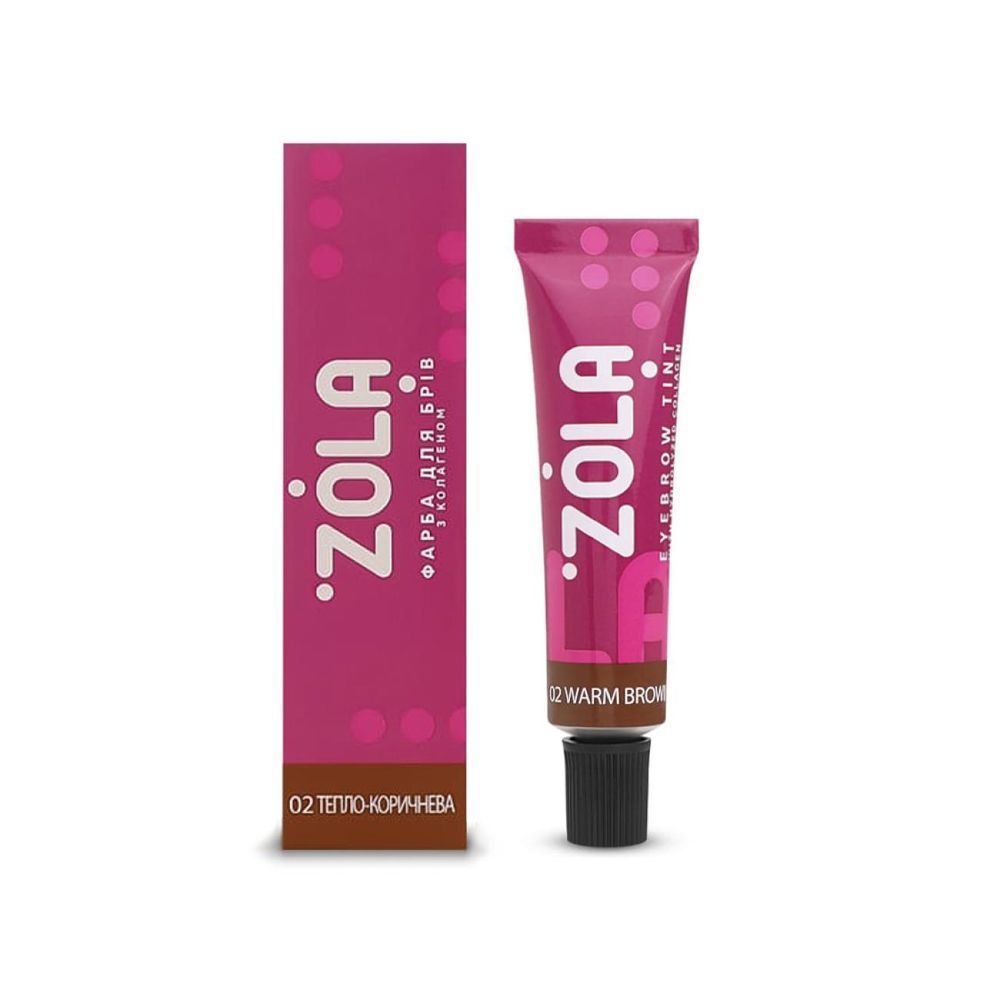 ZOLA Фарба для брів 02 Warm brown (Теплий коричневий, 15 мл) 0014 фото