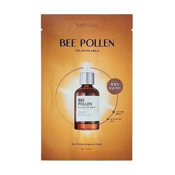 Ампульна маска для обличчя з бджолиним пилком 30 мл Missha bee pollen ampoule mask 0762 фото