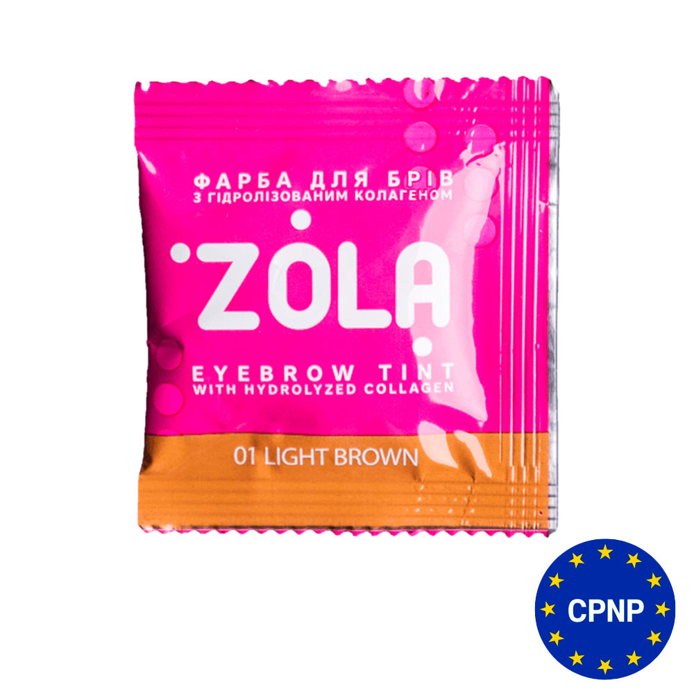 ZOLA Фарба (01) Light brow для брів з колагеном у саше 5ml 0066 фото