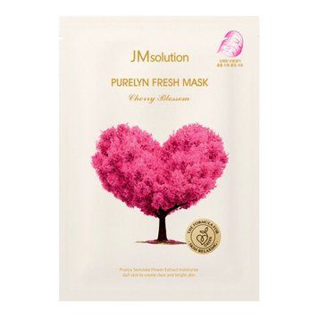Тканинна маска для вирівнювання тону із сакурою JMsolution Purelyn Fresh Mask Cherry Blossom 30мл 0615 фото
