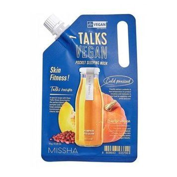 Нічна маска для обличчя Missha Talks Vegan Squeeze Pocket Sleeping Mask Skin Fitness 10 г 1016 фото