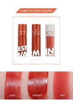 Rom&nd Набір тінтів для губ у теплих тонах Best Tint Edition, 01 Warm Tone Pick, 3 х 2 g 0370 фото