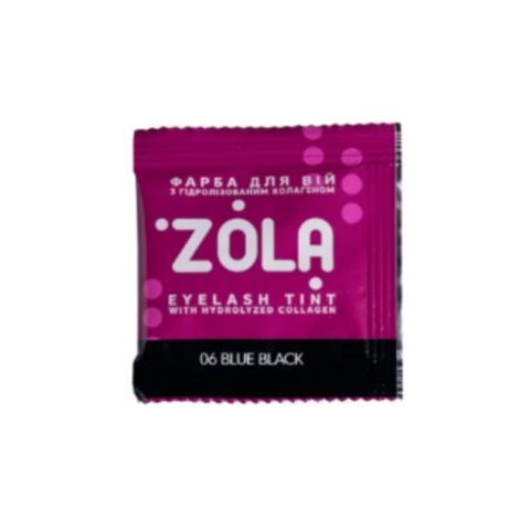ZOLA Фарба (06) Blue Black для брів з колагеном у саше 5ml 0071 фото