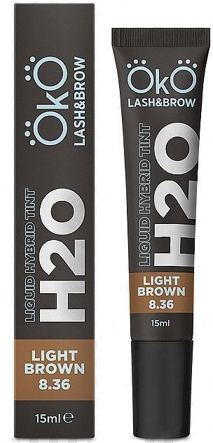 OKO Фарба для брів та вій H20 Liquid Hybrid Tint Light Brown 8.36, 15 мл 0786 фото