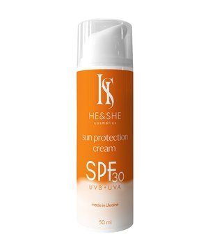 Сонцезахисний крем для обличчя SPF 30 HE&SHE cosmetics 0623 фото