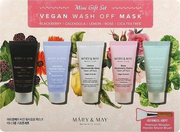 Набір, 5 продуктів Mary & May Vegan Wash Off Mask Mini Gift Set 0772 фото