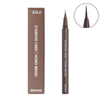 ZOLA Лайнер для брів c моно-пензлем Brown 0526 фото