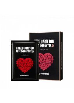 Тканинна ампульна маска для обличчя з екстрактом троянди Medi-Peel Hyaluron 100 Rose Energy Tox Mask  1129 фото