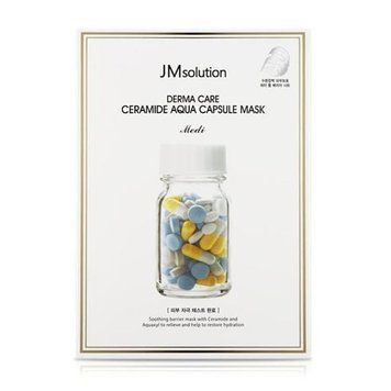 Відновлювальна тканинна маска для обличчя JMsolution Derma Care Ceramide Aqua Capsule Mask Medi з керамідами, 30 мл 0989 фото