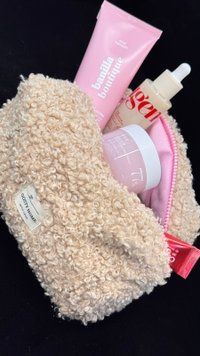 Косметичка ручної роботи Teddy молочного кольору 780.00 фото
