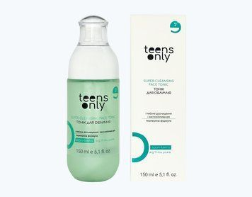 Тонік для обличчя teens only 11+, SUPER-CLEANSING для комбінованої шкіри з проявами висипань. Косметика для підлітків. 1192 фото